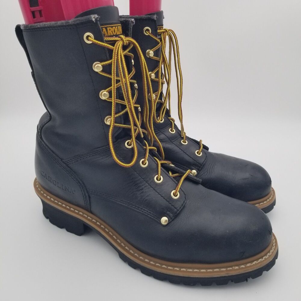 Carolina 8" Steel Toe Leather Logger Work Boot CA1825 Black Men's Size 13 D